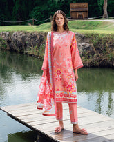 Printed lawn front of Roheenaz Berry Glint from Garden Veil'25